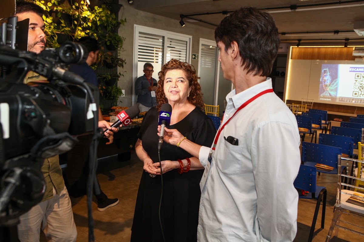 Registro de entrevista durante o evento